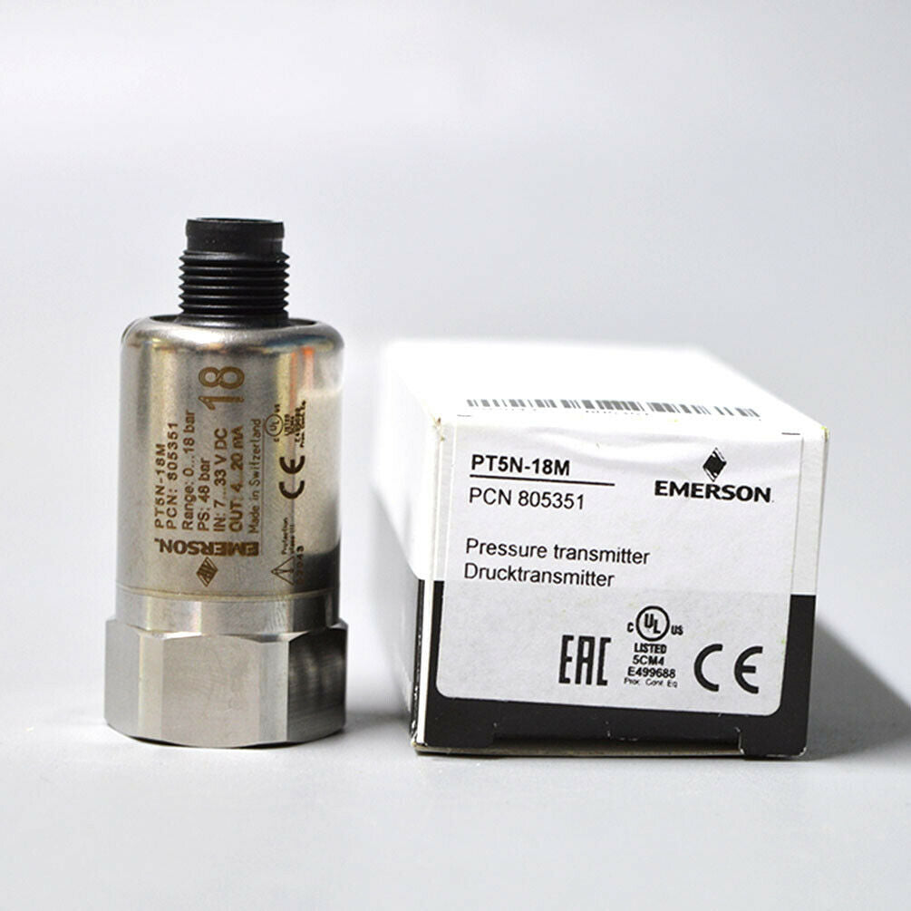 PT5N-18M Pressure Sensor for EMERSON 0...18 Bar IN : 7...33 V DC
