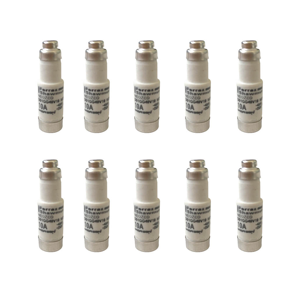 10PCS D01GG40V10 Fuse D01 10A 400VAC  for Ferraz